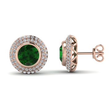 Gemstone Jewelry 925 Silver Stud Earrings en gros